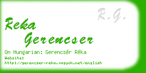 reka gerencser business card